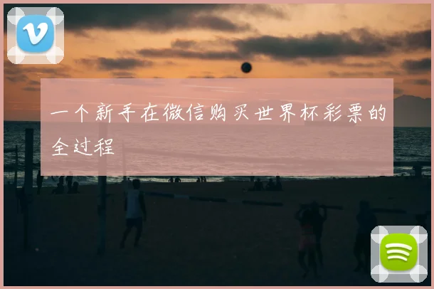 一个新手在微信购买世界杯彩票的全过程